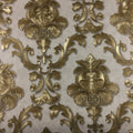 Khaki Antique Gold Damask Wallpaper WKIDW001