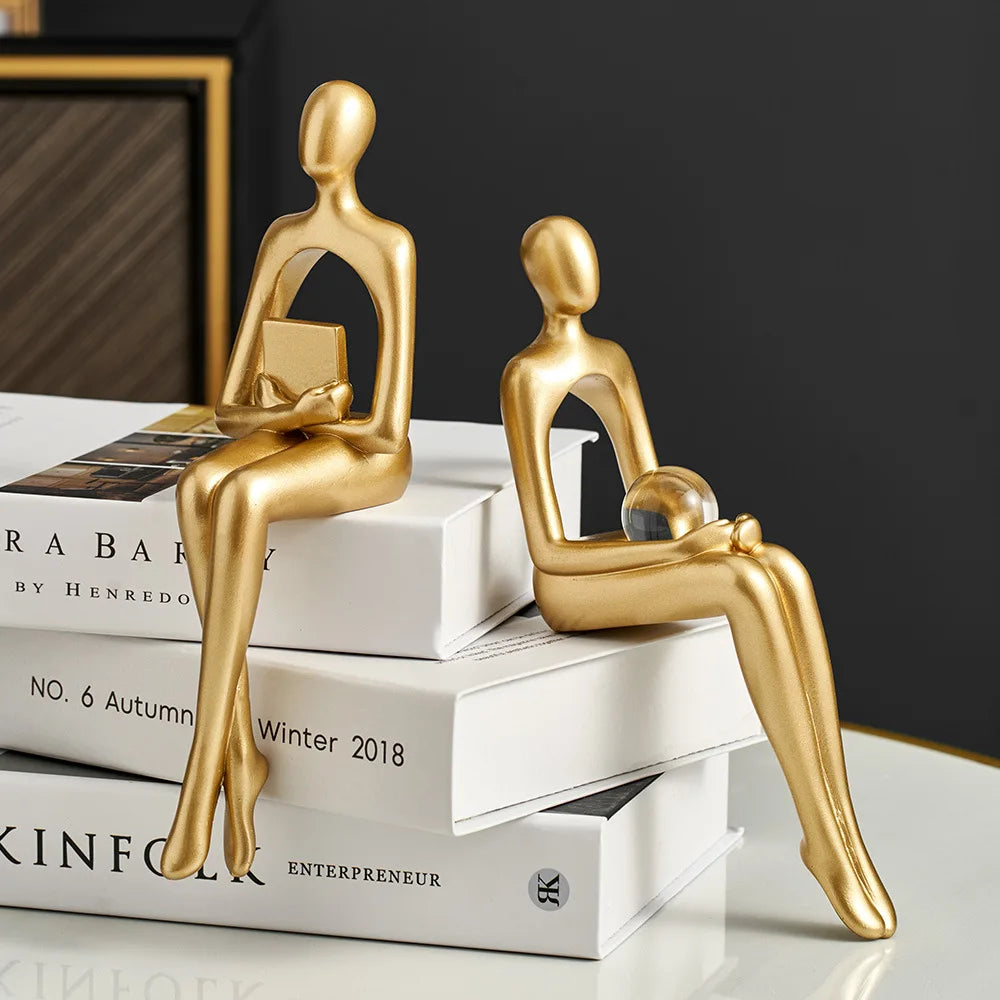 Custom Metal Figurines Sculpture WKIDC001 (Gold)